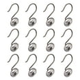 thumbnail image 4 of Utopia Alley  Shower Curtain Hooks for Bathroom, Rust Resistant Shower Curtain Hooks Rings,  Crystal Design, Set of 12 Oil Rubbed Bronze, 4 of 9