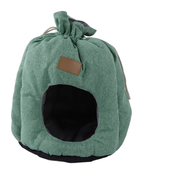 BOKYAN Cozy Pet Tunnel & Bed – 4‑Season Waterproof Cat & Small Pet Sleeping Bag with Drawstring, Olive Green