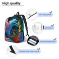 thumbnail image 4 of Yiaed Vibrant Fluid Motion Art Print Backpack, Premium Laptop Backpack, Travel Backpack for Women, Lightweight Backpacks, Comfortable Back Pack-Medium, 4 of 7