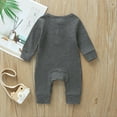 thumbnail image 6 of Baby Girl Boy Spring Fall Romper Cotton Long Sleeve Solid Jumpsuit Newborn Infant One Piece Clothes, 6 of 7