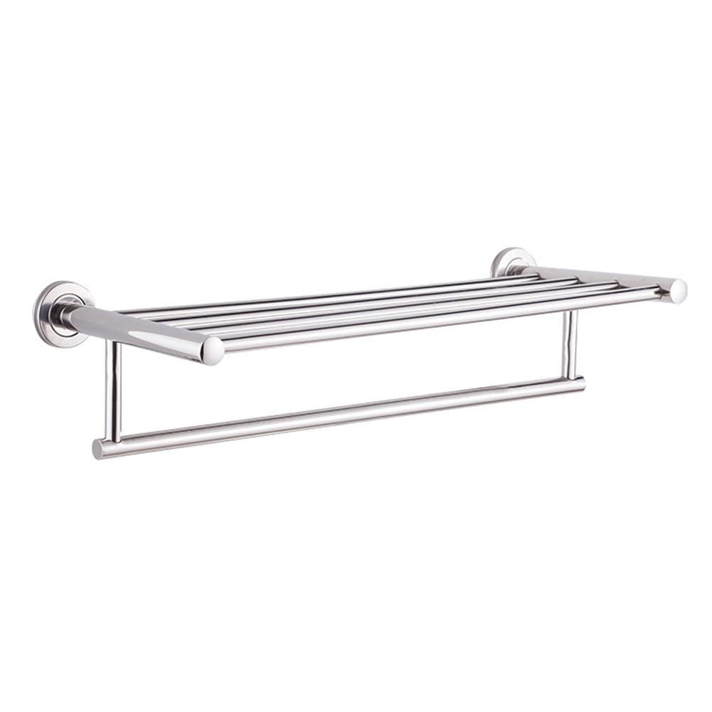 Details about   Stainless Steel Towel Rail Wall Mounted Bathroom Holder Storage Rack Shelf 