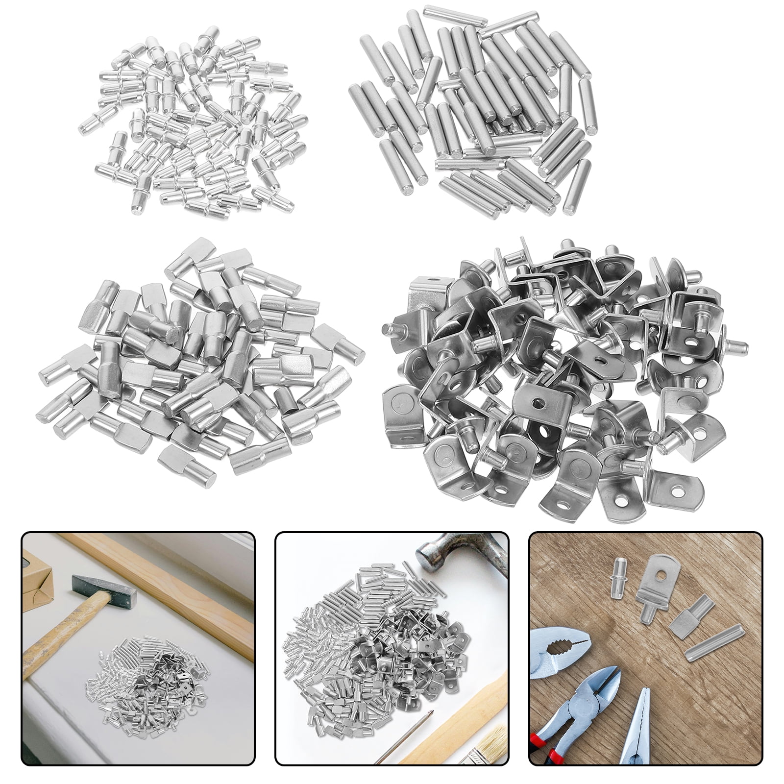 MRLESS 200pcs Shelf Support Pins for Cabinets, Wardrobes, Closets, Furniture Shelf Brackets Pegs - and Easy to Install