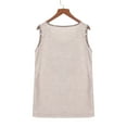 thumbnail image 6 of Gifts Usmixi Womens Tank Tops Casual Fashion Loose Fit Comfy Going out Vest Shirts Summer Trendy Heart Print Scoop Neck Sleeveless Shirts Blouse Khaki s, 6 of 7