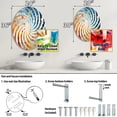 thumbnail image 4 of Designart "Energy painting" Abstract Marble Vortex Round Wall Mirror - Abstract Oval Printed Decorative Mirror - Multiple Color Options, 4 of 5