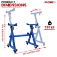 thumbnail image 2 of Keyboard Stand Riser Z Style Height Width Adjustable Portable Heavy Duty Music Stands Holder for Kids and Adults Fits 54 to 88 Key Electric Pianos w Wheels -Blue, 2 of 9