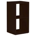 thumbnail image 1 of Riverbay Furniture Two Cubby Wood Storage Cabinet in Espresso, 1 of 5