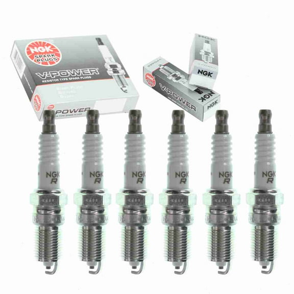 6 pc NGK V-Power Spark Plugs compatible with Saturn Aura 3.5L V6 2007-2008
