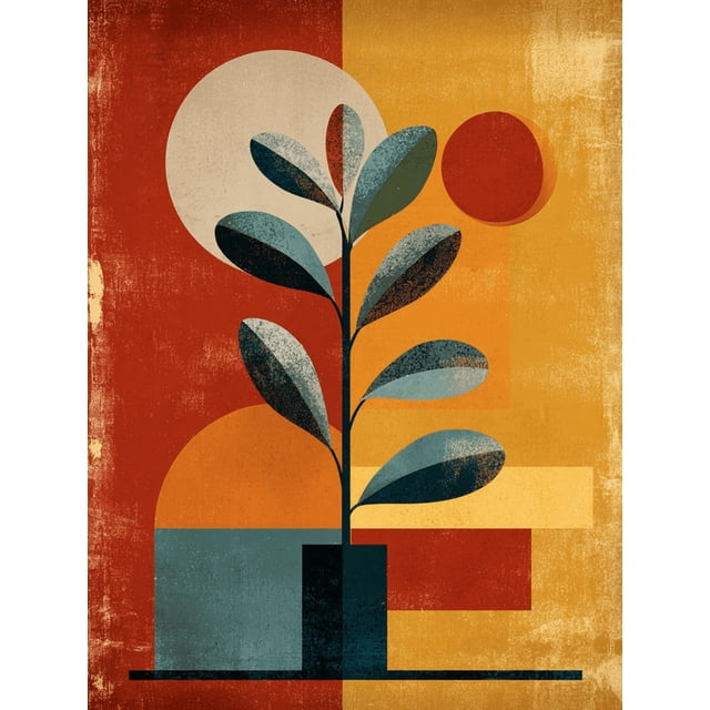 Qisvanset Simple Cityscape Abstract Canvas Print 12x16 Inch Apartment Art