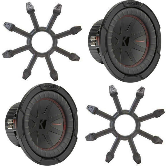 Kicker (2) 48CWR84 CompR 8" Subwoofer, DVC, 4-ohm - Includes Grill