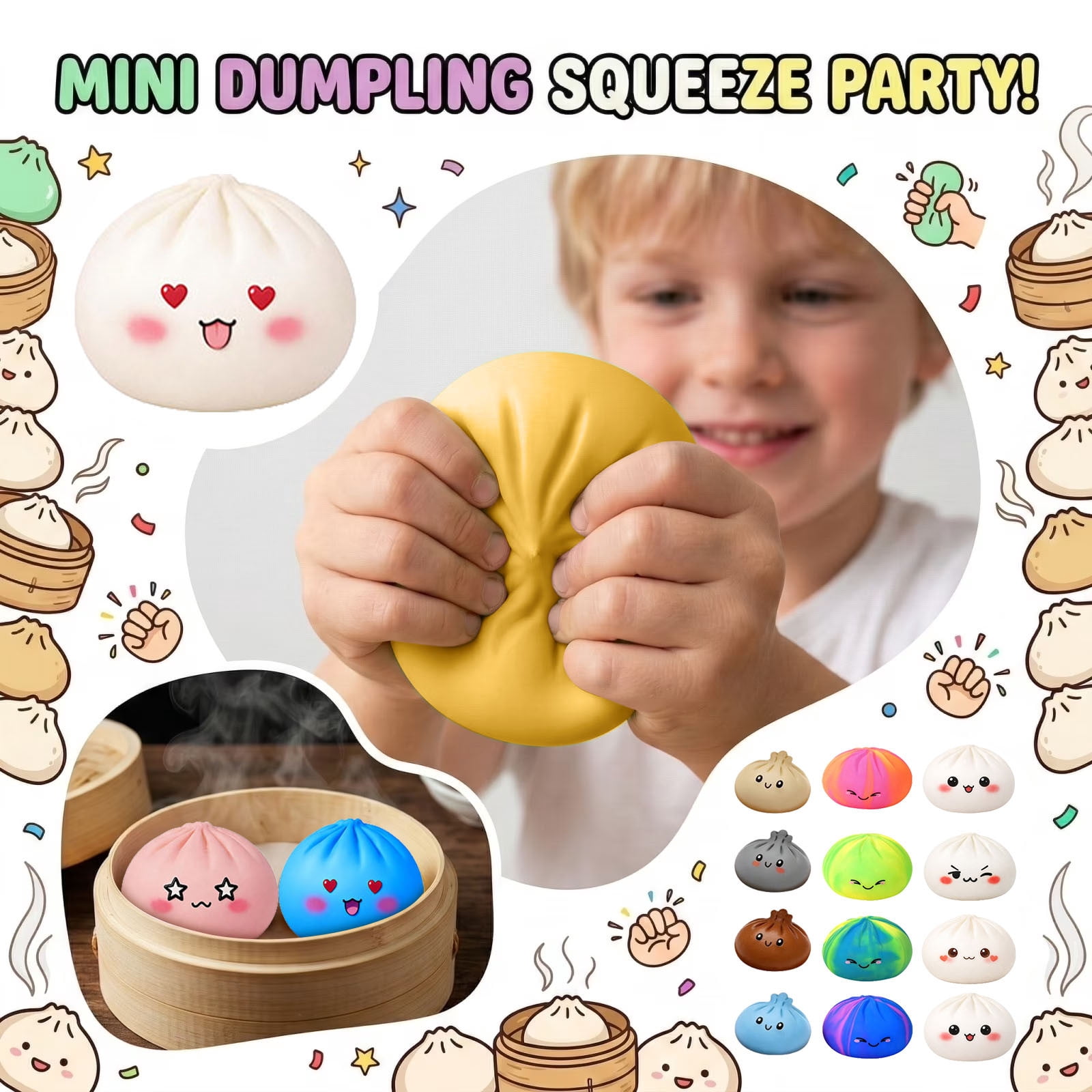 24 Surprise Dumpling Advent Calendar Space Edition Fidget Toys Christmas Countdown Stress Relief Squishy for Kids