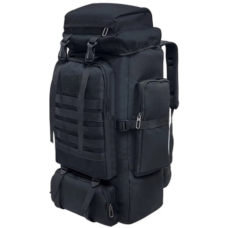 TEAFIRST 80L Camping Backpack, Hiking Daypack, Large Capacity, Waterproof for Travel Camping Black