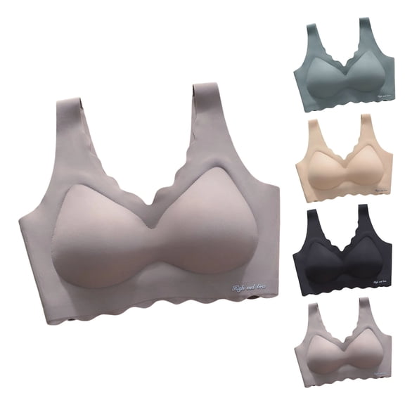 mihongmao Pumping Bra High Support Sports Bras Bra Bralettes for Women Comfy Smoothing Black XL
