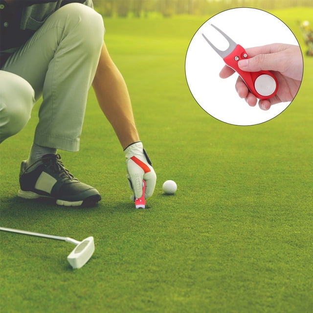 Cergrey 1PCS 37g Divot Repair Tool, Golf Spring Divot Tool, For Training Practicing Golf Course Golf Clubs Golfers