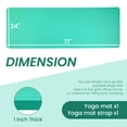 thumbnail image 3 of Fitvids Extra Thick 71"x24" Non-Slip Exercise & Yoga Mat, 1" High-Density Foam, Double-Sided Grip, Moisture-Proof, Lightweight with Straps, 3 of 6
