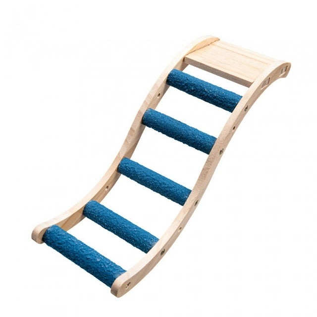 Juguete de escalera de madera para pájaros, puente de escalada para loros y mascotas, soporte de percha para pájaros de madera, accesorios para jaula