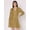 Beige, variant on HERE&NOW Women's Solid Drop Shoulder Dress Plicated Detail Long Sleeves Satin Chic Summer Party Wear Dress
