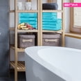 thumbnail image 2 of Modern Ultra-Soft Absorbent Eco-Friendly Cotton 12-Piece Bath Towel Set, Turquoise, 2 of 5