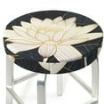 thumbnail image 3 of Lsque Golden Lotus Pattern Round Bar chair cushion covers Velvet Fabric Premium Comfort Protects from Scratches and Stains for 14-17 Inch Chair-14 inch, 3 of 7