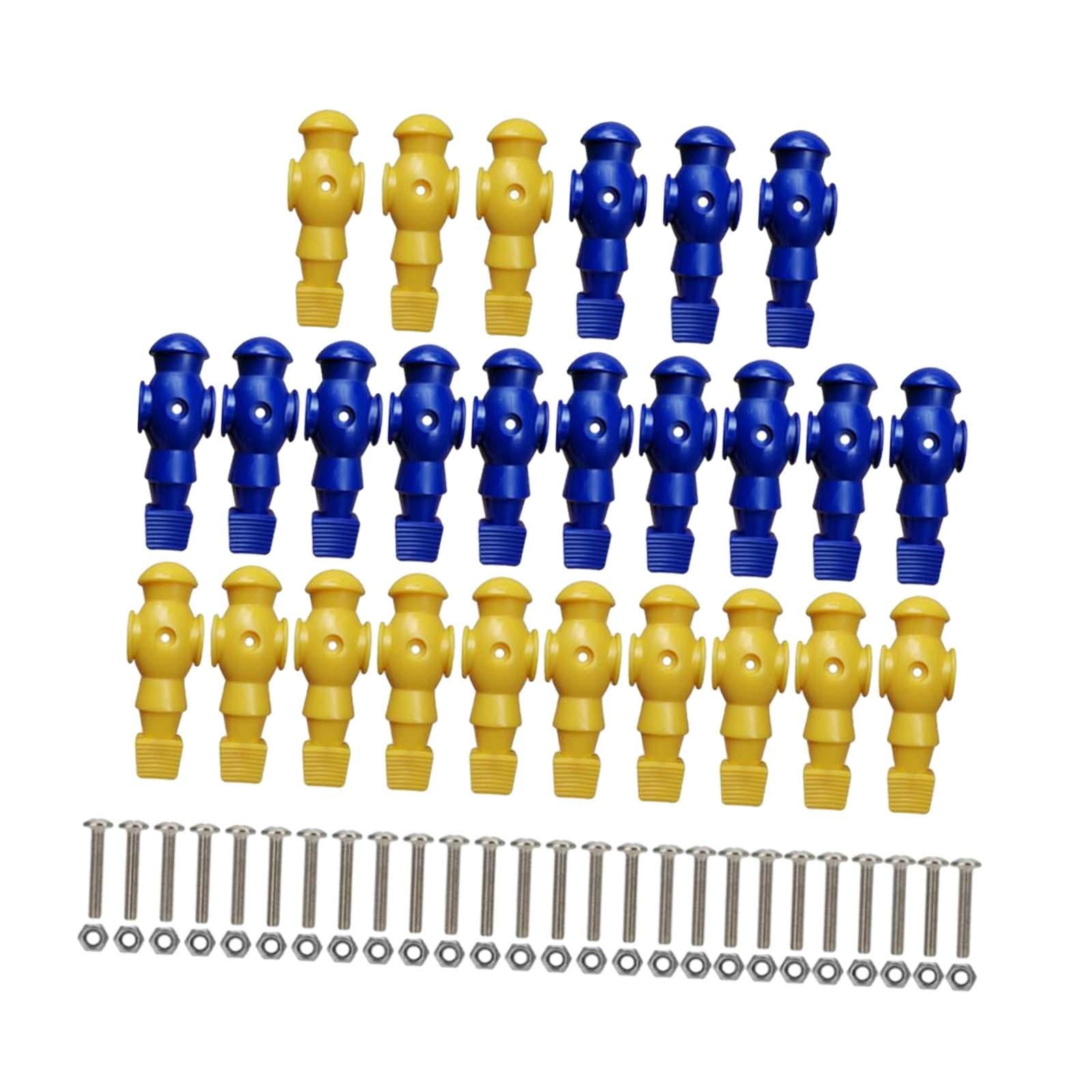 Dualoai 26 Pieces Table Soccer Foosball Men Repair Parts, Entertainment Foosball Blue Yellow