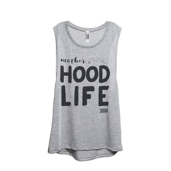 Thread Tank Mother Hood Life Women's Sleeveless Muscle Tank Top Sport Grey Small