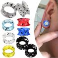 thumbnail image 2 of EOEMY 1 Pcs Silicone Flexible Ear Gauges Plugs Expander Double Flared Flesh Tunnels /-Black-8mm, 2 of 9