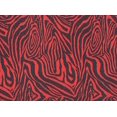 thumbnail image 2 of Zelouf Zebra Print With Glitter On Silky Knit  , Sewing, DIY, Crafts Fabric by the Yard, Red/black, 5 Yard, 2 of 2