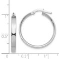 thumbnail image 4 of 14 Carats Or Blanc 3mm Boucles d'Oreilles Rondes, 4 of 8