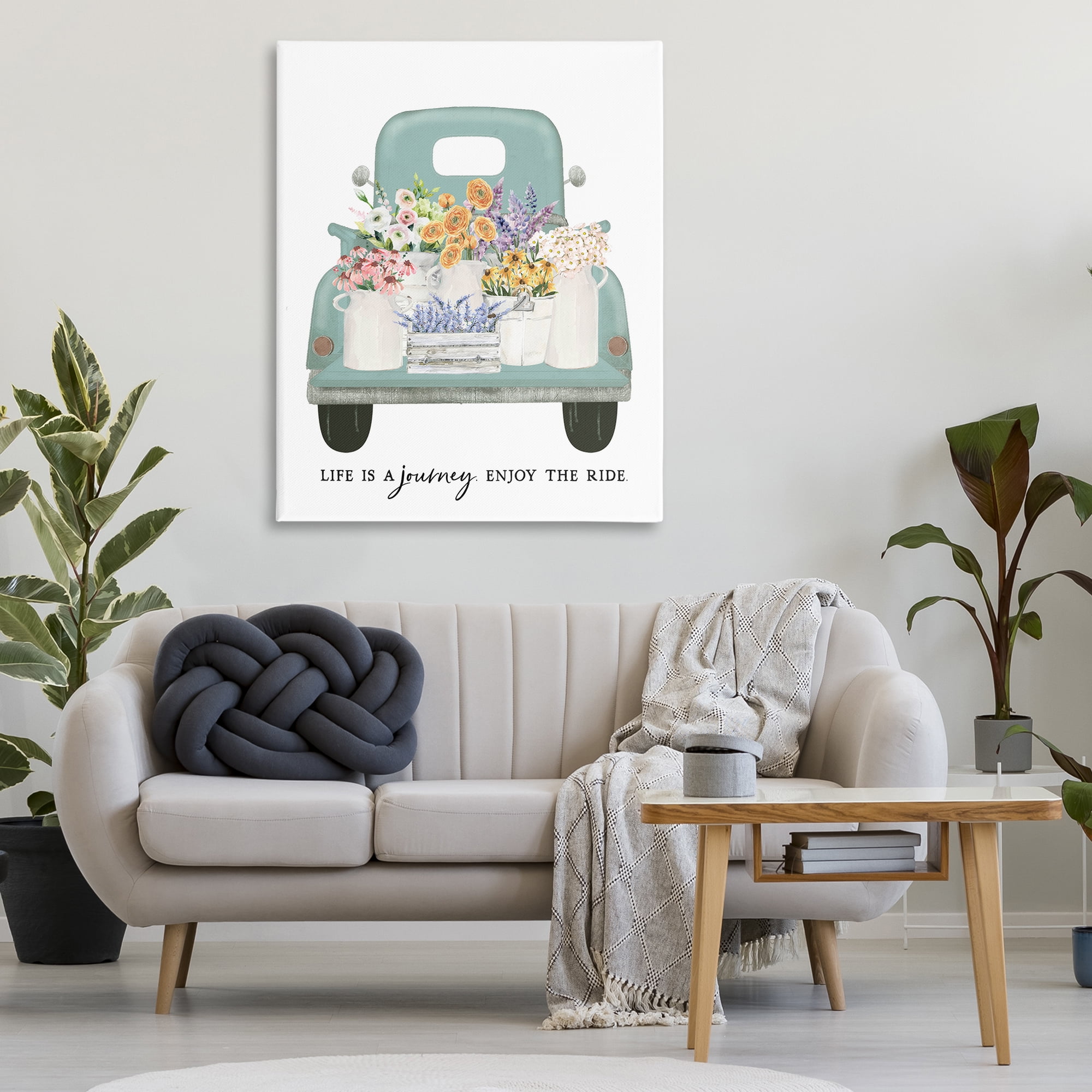 Enjoy The Ride Truck Canvas Wall Art, design by Lettered and Lined