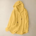 thumbnail image 4 of fheaev Women'S Upf 50+ Sun Protection Hooded Zipper Jacket Lightweight Long Sleeve Sun Shirt for Hiking Outdoor Yellow S, 4 of 5