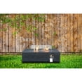 thumbnail image 4 of 52 Inch Outdoor Concrete Propane gas rectangle Fire Pit table in Dark Gray color, 4 of 9