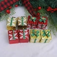 thumbnail image 7 of Btomtd Gift Box Shaped Christmas Ornaments, Present Themed Tree Pendant, Festive Hanging Decoration with Box Designs, Holiday Gift Inspired Decor, Gold, 7 of 7