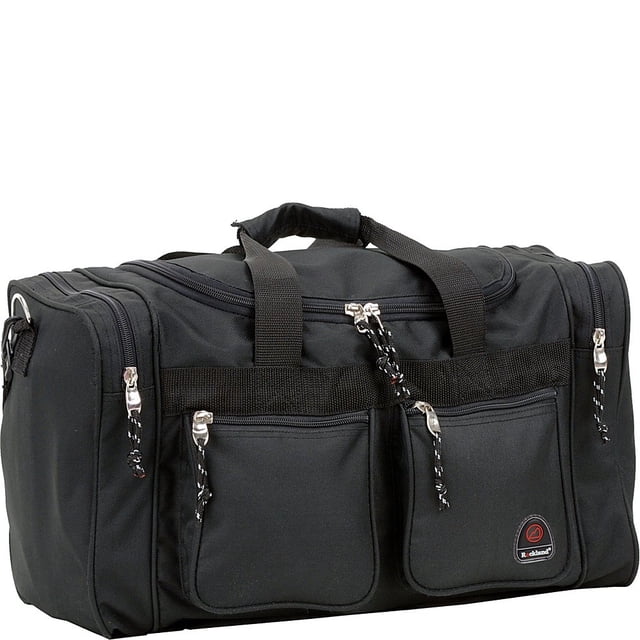 Bolsa de viaje Rockland negra de 47 cm x 27 cm x 22 cm de poliéster