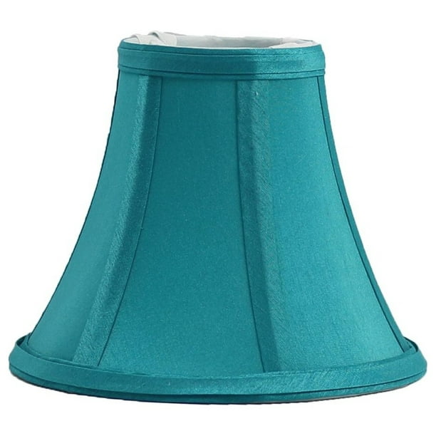 Urbanest Silk Bell Chandelier Lamp Shade, 3x6x5", Teal, Single