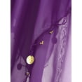 thumbnail image 6 of Haitryli Womens Chiffon Belly Dance Skirt Sequin Beaded Asymmetric Side Split Long Skirts Indian Purple One Size, 6 of 7