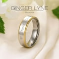thumbnail image 2 of Forever Love 4 mm or 6mm Wedding Band Ring for Men or Women Two Tone Stainless Steel Ginger Lyne Collection, 2 of 5