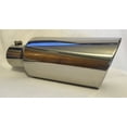 thumbnail image 1 of 4" Inlet x 7" Oulet x 18" Long Rolled Edge Polished Stainless Diesel Exhaust Tail Pipe Tip (Bolt On), 1 of 2