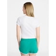 thumbnail image 3 of No Boundaries Ribbed Cotton Graphic Baby Tee with Short Sleeves, Women's XXS-XXL, 3 of 5