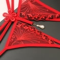 thumbnail image 4 of XFLWAM Lace G-String Thong for Women Low Waist Sexy Underwear Comfort T-back Thongs Panties Red, 4 of 5