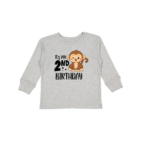 

Inktastic Monkey Its My 2nd Birthday Gift Toddler Boy or Toddler Girl Long Sleeve T-Shirt