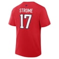 thumbnail image 3 of Men's Fanatics Dylan Strome Red Washington Capitals Authentic Stack Name & Number T-Shirt, 3 of 3