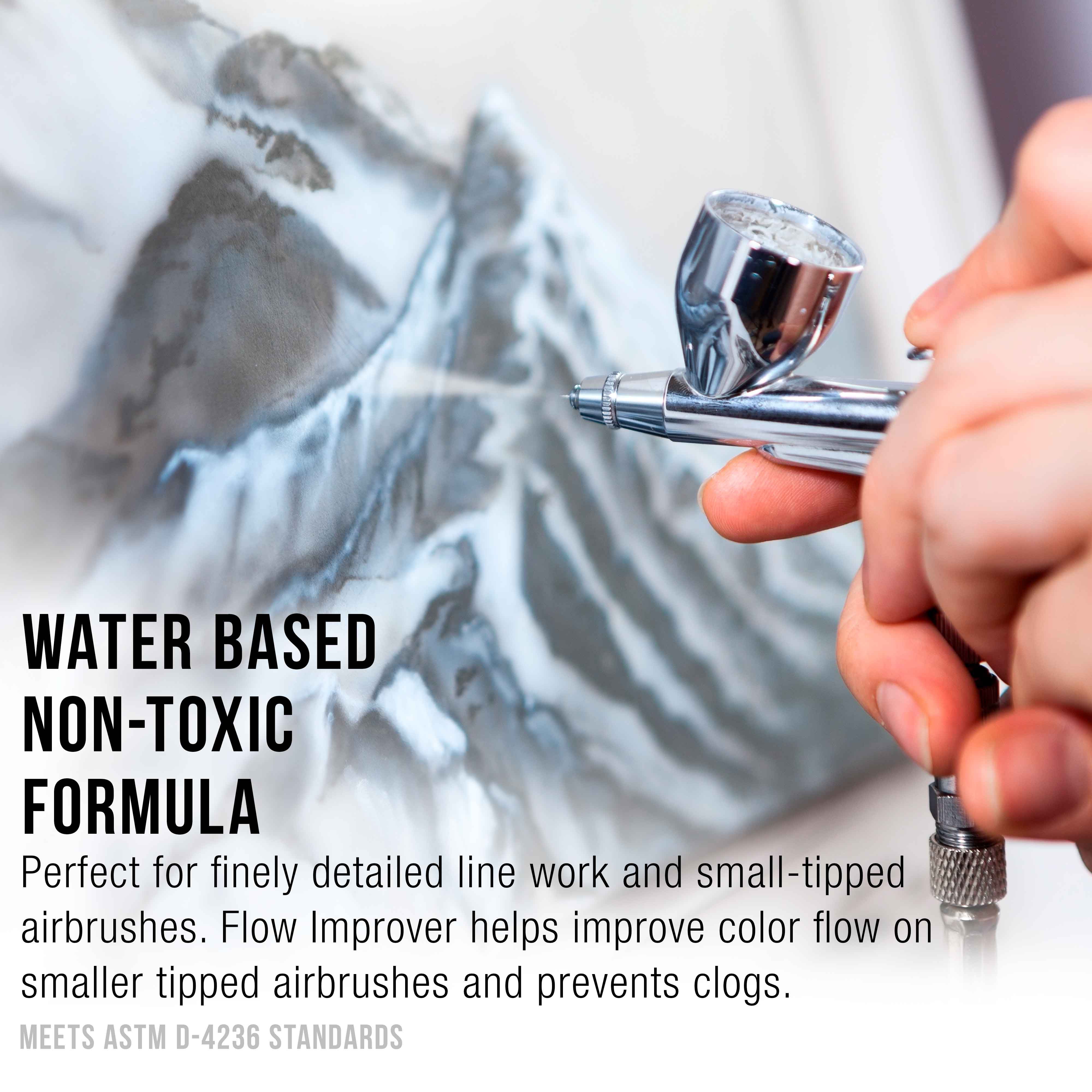 Airbrush Flow Improver Paint Set 8oz (250 ml) Reduce Clogs & Dry Needle  Tips – Impresa Products