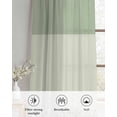 thumbnail image 6 of Sage Green Botanical Sheer Curtains 39 Inch Length 2 Panels Set for Living Room/Bedroom, Spring Floral Leaf Kitchen Curtains Grommet Semi-Sheer Curtains Drapes Voile Window Treatments 27.5"x39"x2, 6 of 7