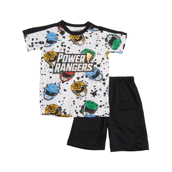 Power Rangers Boys' Allover Print T-Shirt and Mesh Shorts Set (Little Boys)