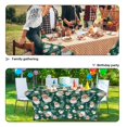 thumbnail image 5 of TSOVTHRID Cute Santa Claus Tree Print Rectangular Tablecloth Stretch Polyester Table Cloth, Fitted Washable Tablecloth Protector for Party, Birthday, Wedding, Festival Christmas Decor, 5 of 7