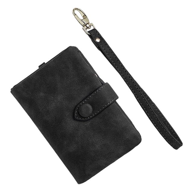 Cartera para Mujer Cartera Delgada Bolsa de Dinero Monedero Cartera Cartera Estuche para Tarjetas - Negro Yinane Titular de la tarjeta de crédito monedero para mujer