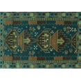 thumbnail image 1 of Ahgly Company Indoor Rectangle Persian Turquoise Blue Traditional Area Rugs, 5' x 8', 1 of 4