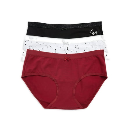 

No Boundaries Women s Zodiac Cotton Hipster 3-Pack