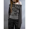 thumbnail image 6 of Grunge Vintage Streetwear Hoodie Women American Retro Y2k Harajuku Sexy Aesthetic Loose Pullovers Irrgular Slim-fit Tees, 6 of 6