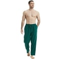 thumbnail image 5 of Onimisc Mens Pajama Pants Flannel Plaid Cotton Sleep Lounge Pants Warm Sleepwear Pants PJ Bottoms with Pockets and Button Fly, 1 Pack, 5 of 7
