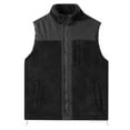 thumbnail image 2 of Ofreoo Men's Fallow Full-Zip Stand Collar Sleeveless Jacket Have Pockets Patchwork GiletVest for Men Deal for Days Holiday Decor, 2 of 4